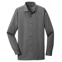 Red House Men's Black Slim Fit Nailhead Non-Iron Shirt