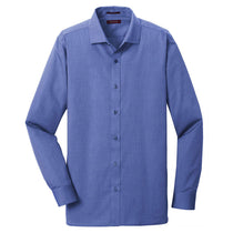 Red House Men's Mediterranean Blue Slim Fit Nailhead Non-Iron Shirt