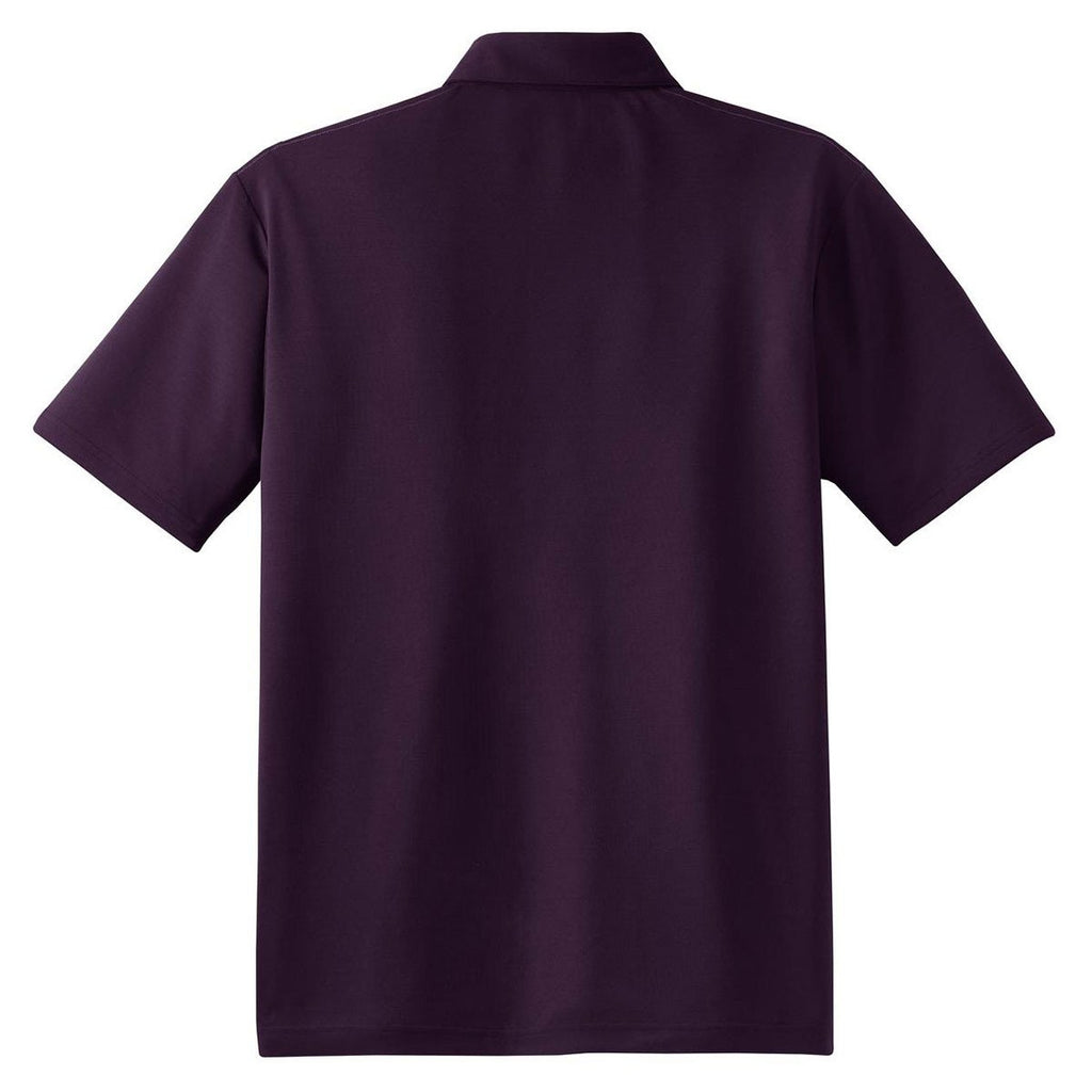 Red House Men's Bermuda Purple Contrast Stitch Performance Pique Polo