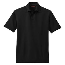 Red House Men's Black Contrast Stitch Performance Pique Polo