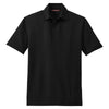 Red House Men's Black Contrast Stitch Performance Pique Polo