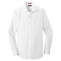 Red House Men's White Slim Fit Pinpoint Oxford Non-Iron Shirt