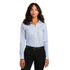 Red House Women's Medium Blue/White Open Ground Check Non-Iron Shirt