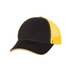 Valucap Black/Gold Sandwich Trucker Cap