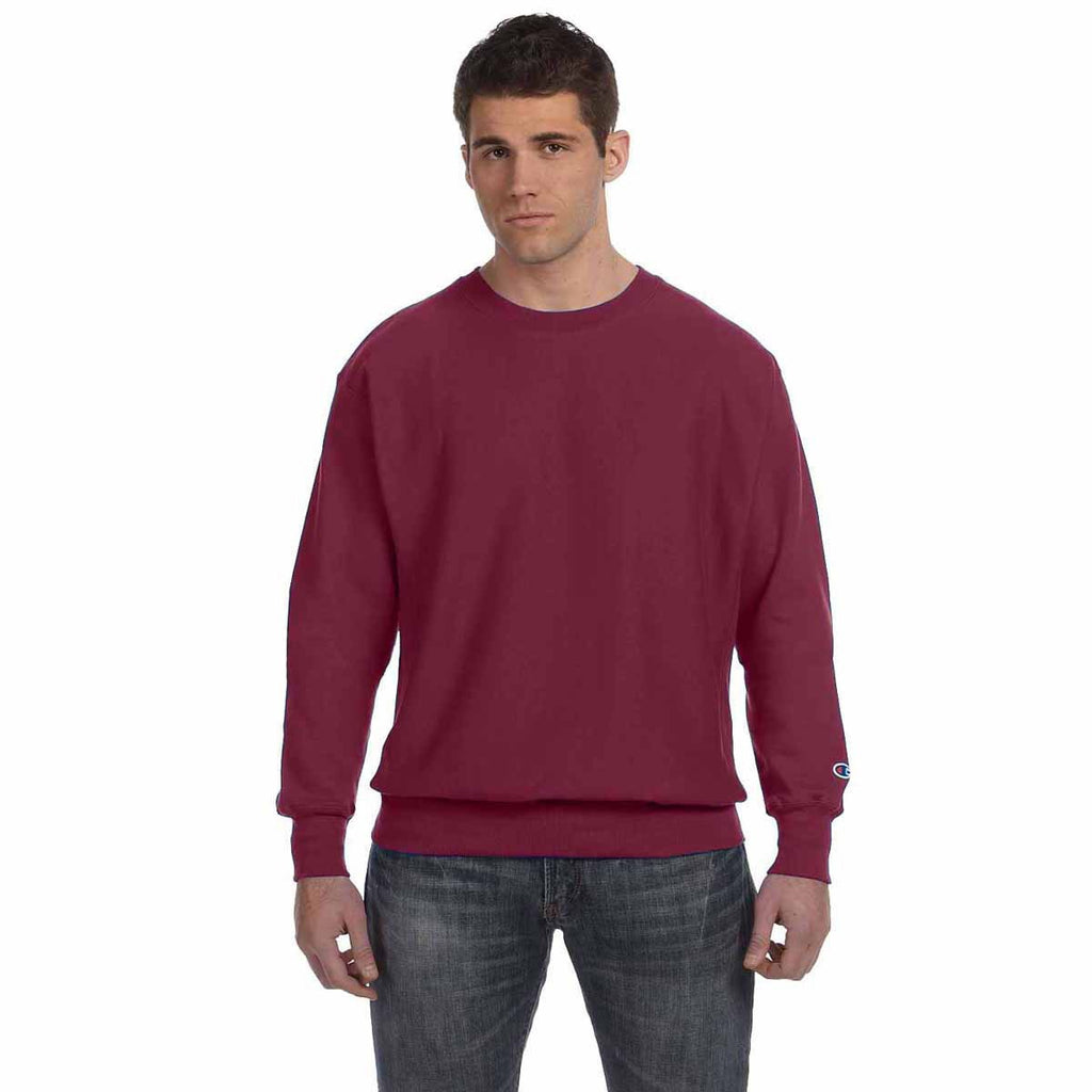 Champion Men's Sport Maroon Reverse Weave 12-Ounce Crew
