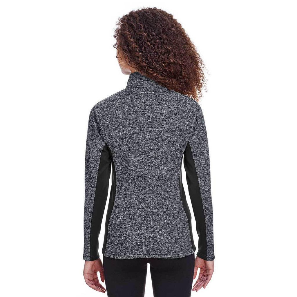 Spyder Women's Black Heather/Black Constant Half-Zip Sweater