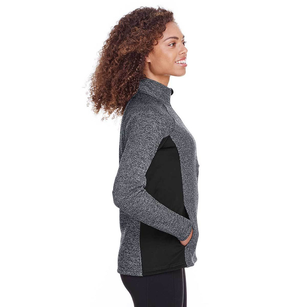 Spyder Women's Black Heather/Black Constant Half-Zip Sweater