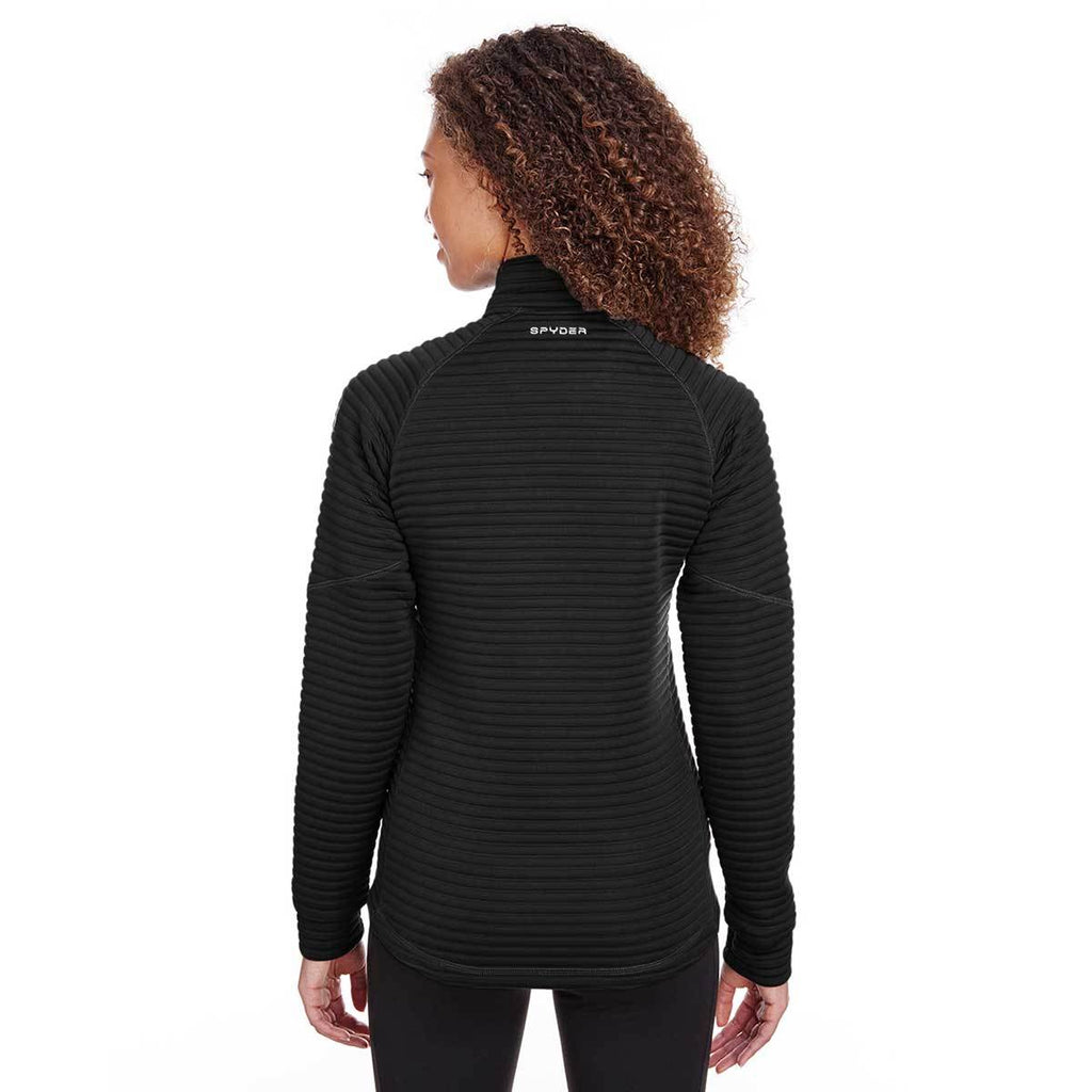 Spyder Women's Black Capture Quarter-Zip Fleece