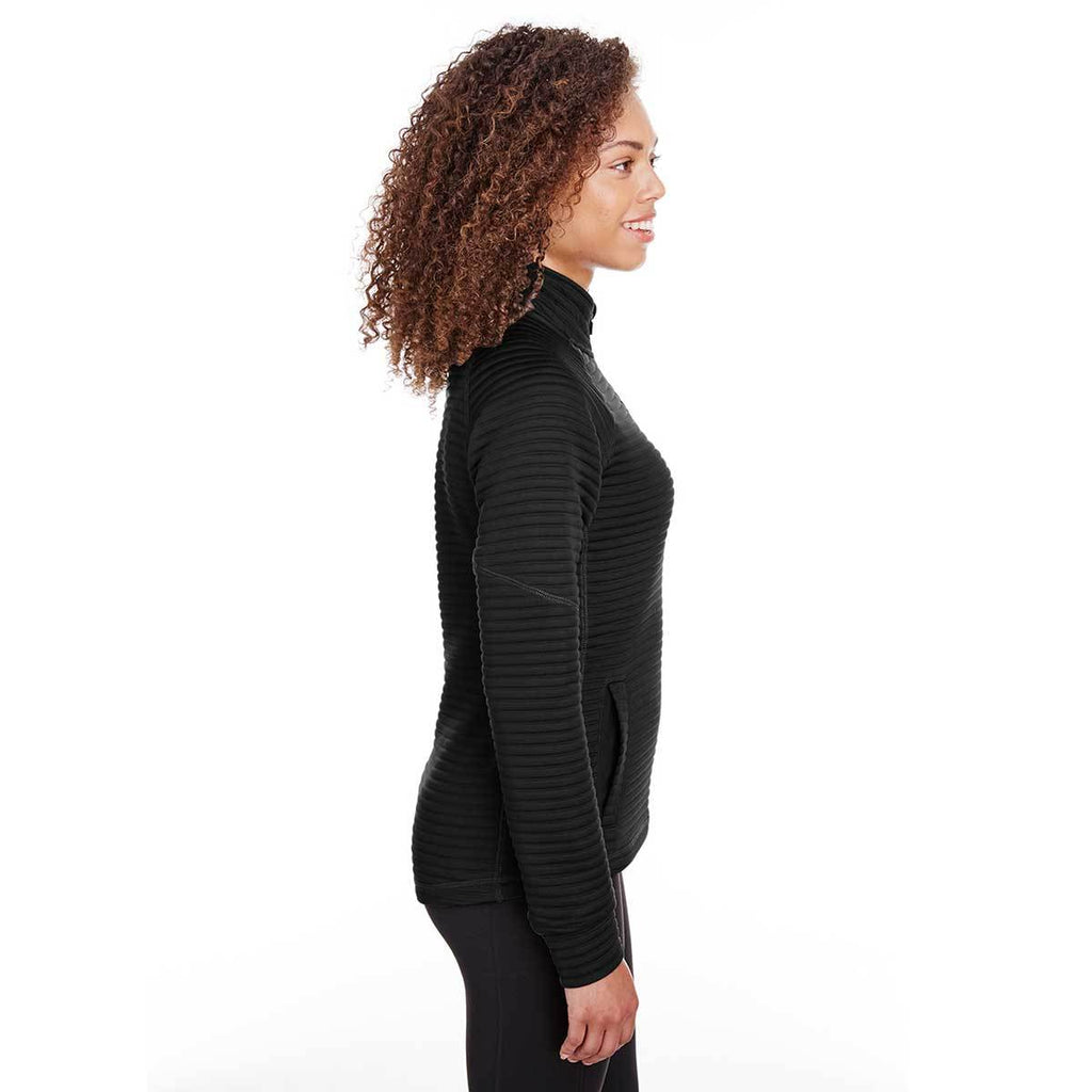 Spyder Women's Black Capture Quarter-Zip Fleece