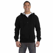 Champion Men's Black for Team 365 Cotton Max Fleece Quarter-Zip Hood
