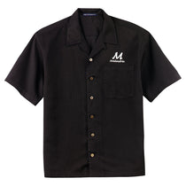 Port Authority Men's Black Easy Care Camp Shirt