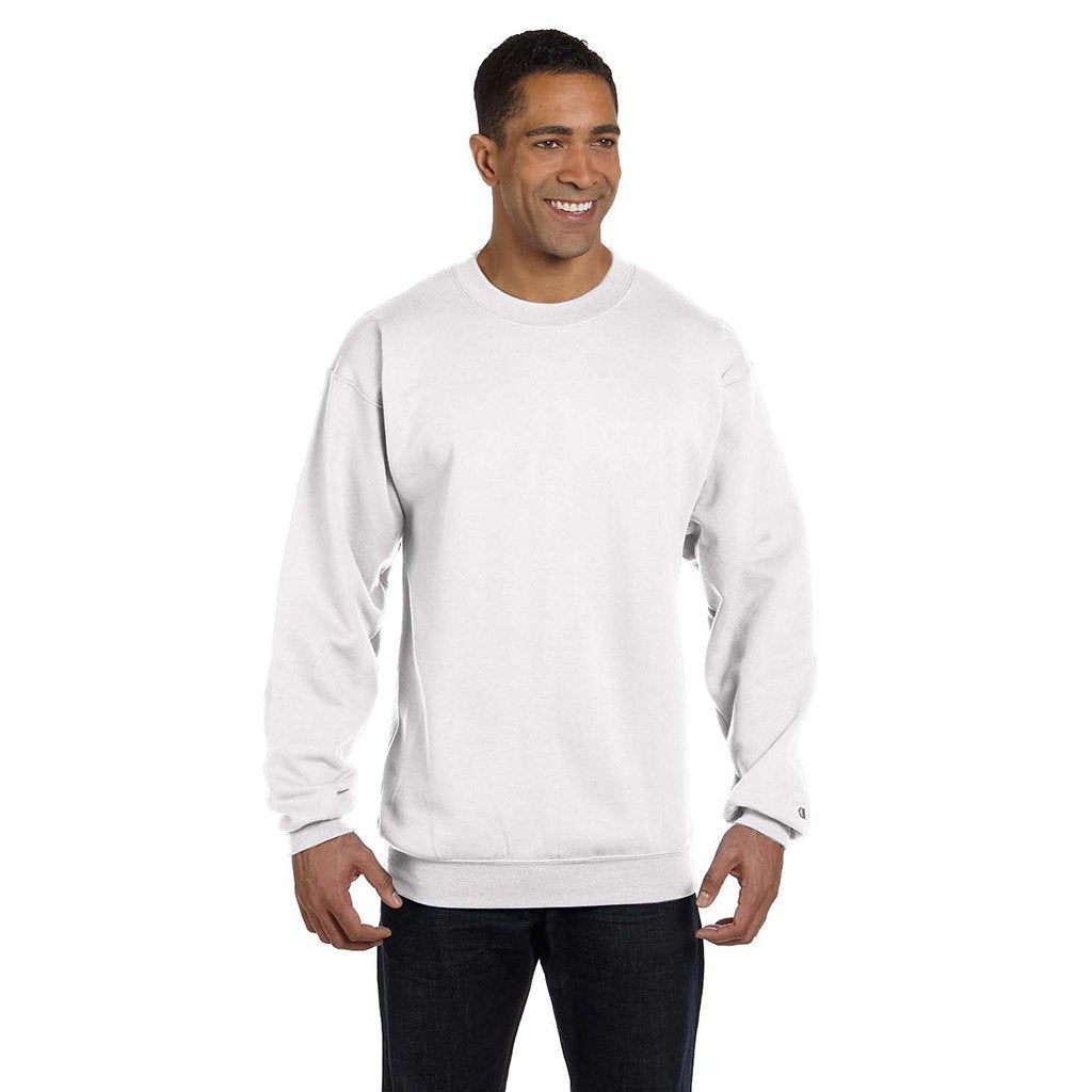 Champion Men's White Crewneck Sweatshirt