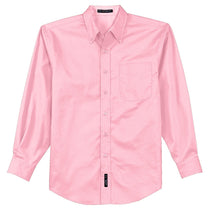 Port Authority Men's Light Pink Extended Size Long Sleeve Easy Care Shirt