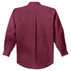 Port Authority Men's Burgundy/Light Stone Tall Long Sleeve Easy Care Shirt