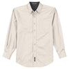 Port Authority Men's Light Stone/Classic Navy Tall Long Sleeve Easy Care Shirt