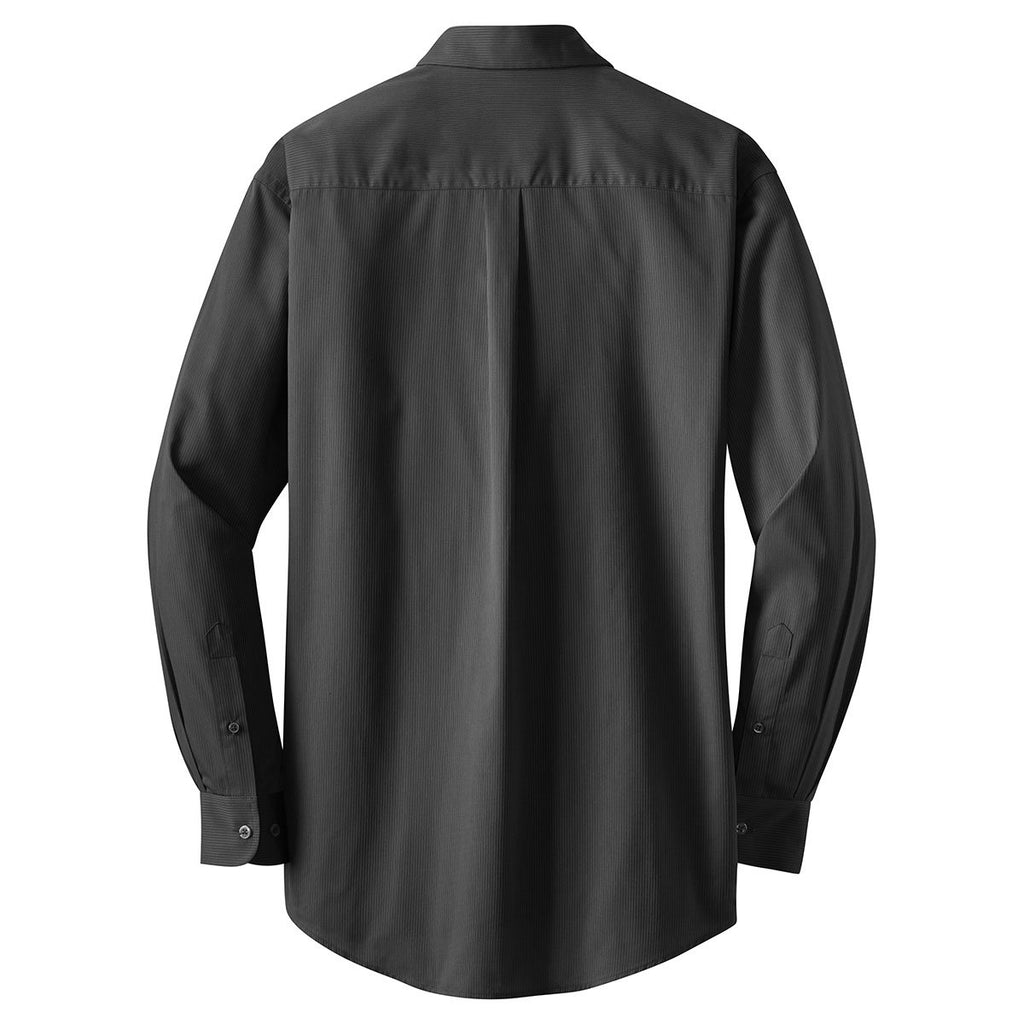 Port Authority Men's Dark Charcoal Tonal Pattern Easy Care Shirt