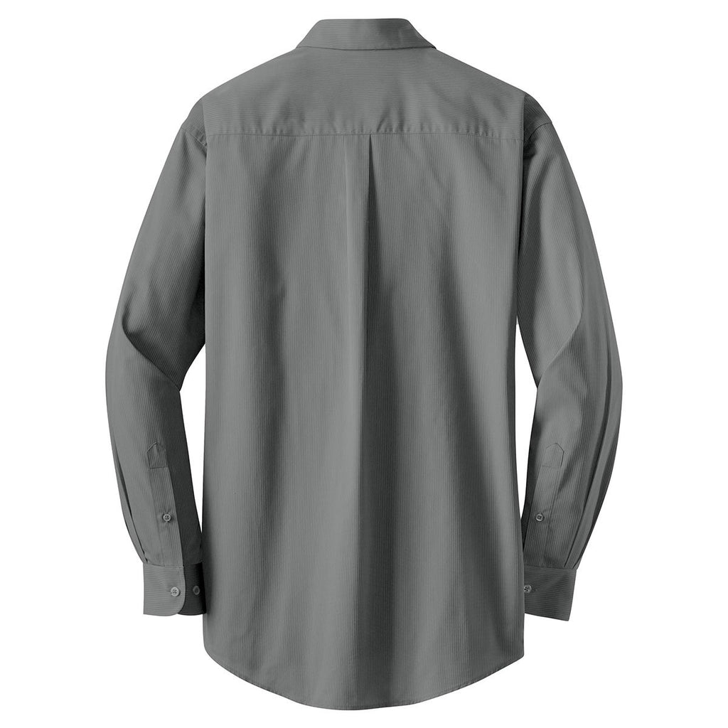 Port Authority Grey Men's Tonal Pattern Easy Care Shirt