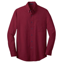 Port Authority Men's Red Oxide Crosshatch Easy Care Shirt