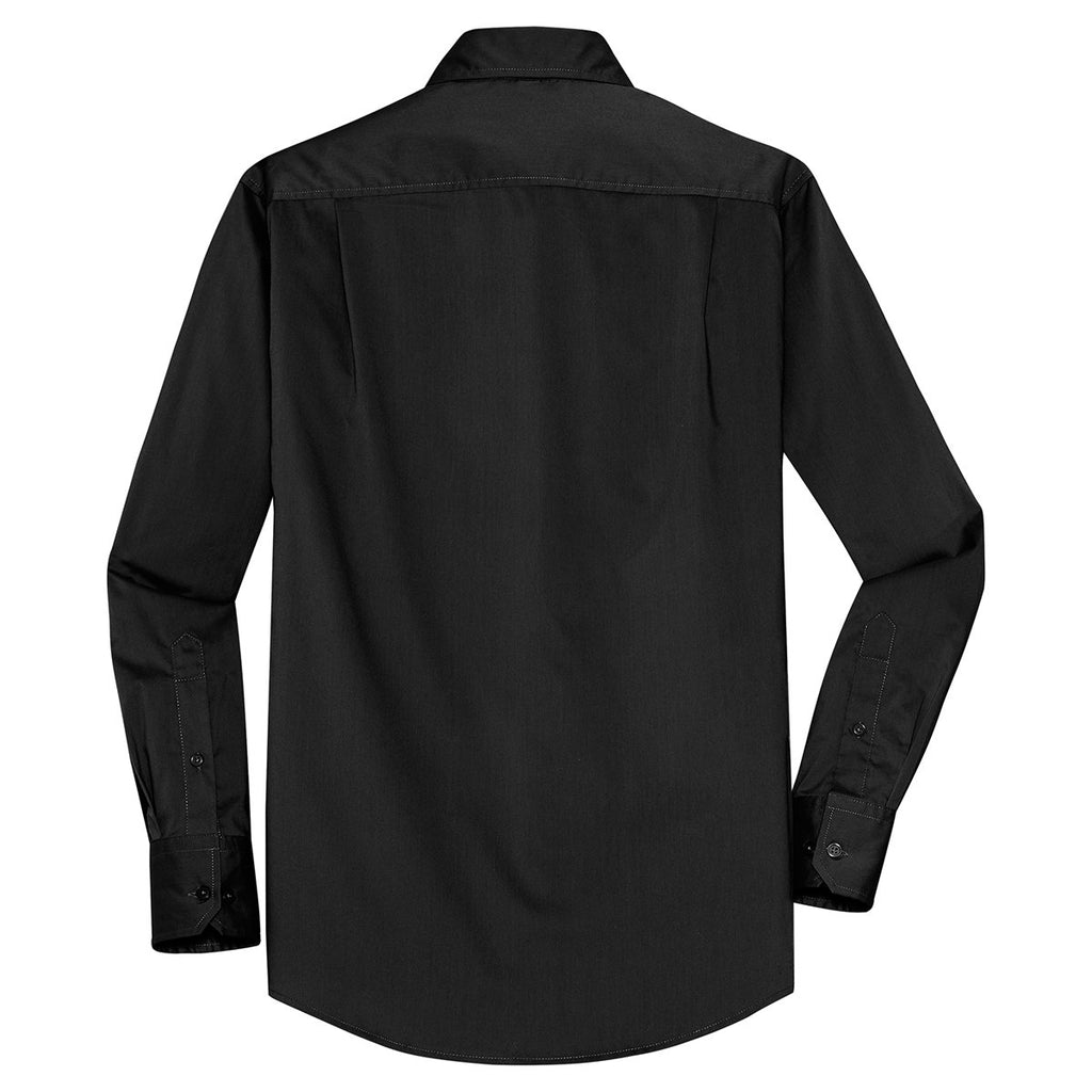 Port Authority Men's Black Stretch Poplin Shirt