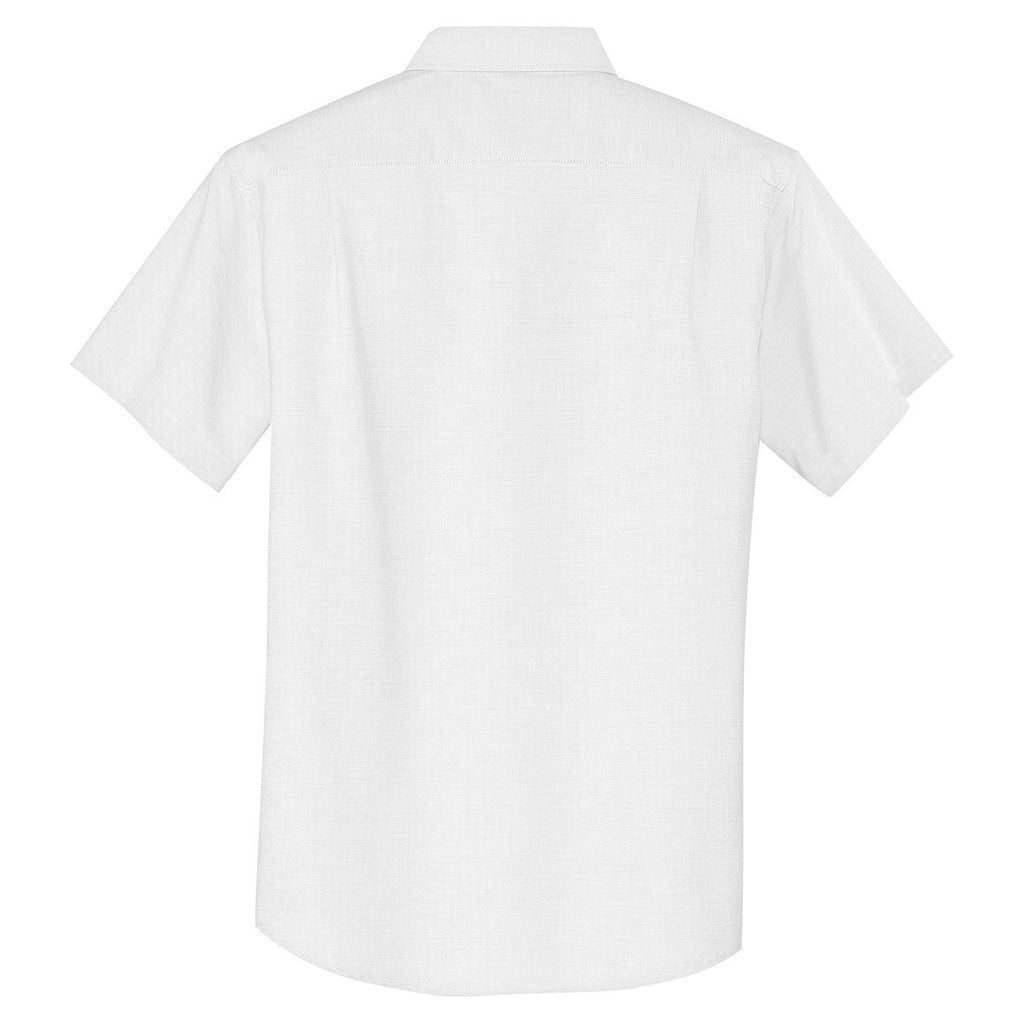Port Authority Men's White Short Sleeve SuperPro Oxford Shirt