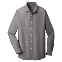 Port Authority Men's Black Slim Fit SuperPro Oxford Shirt