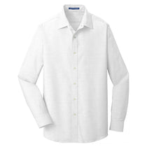 Port Authority Men's White Slim Fit SuperPro Oxford Shirt