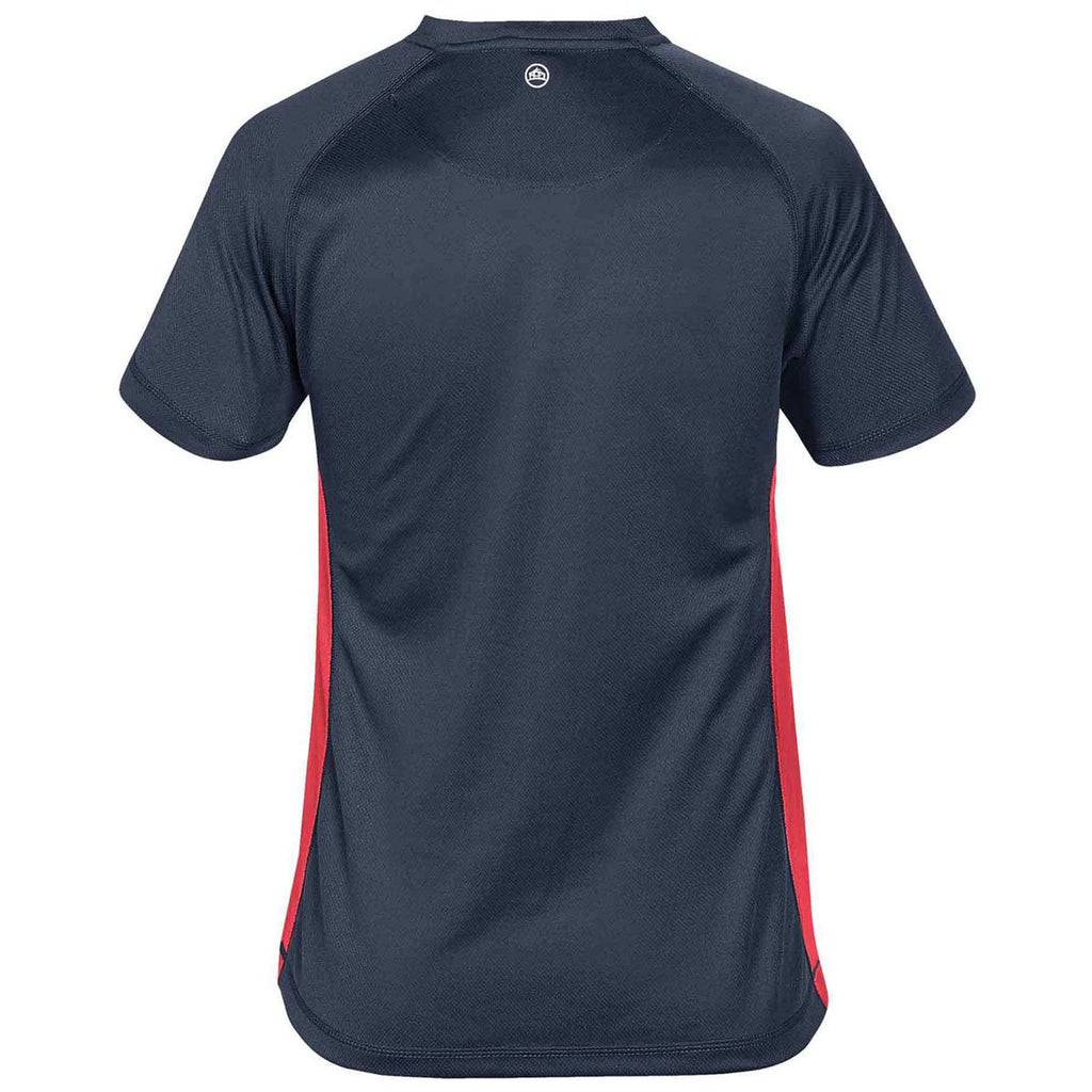 Stormtech Women's Navy/Scarlet H2X-Dry Short Sleeve Layering Tee