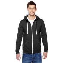 Fruit of the Loom Men's Black 6 oz. Sofspun Jersey Full-Zip