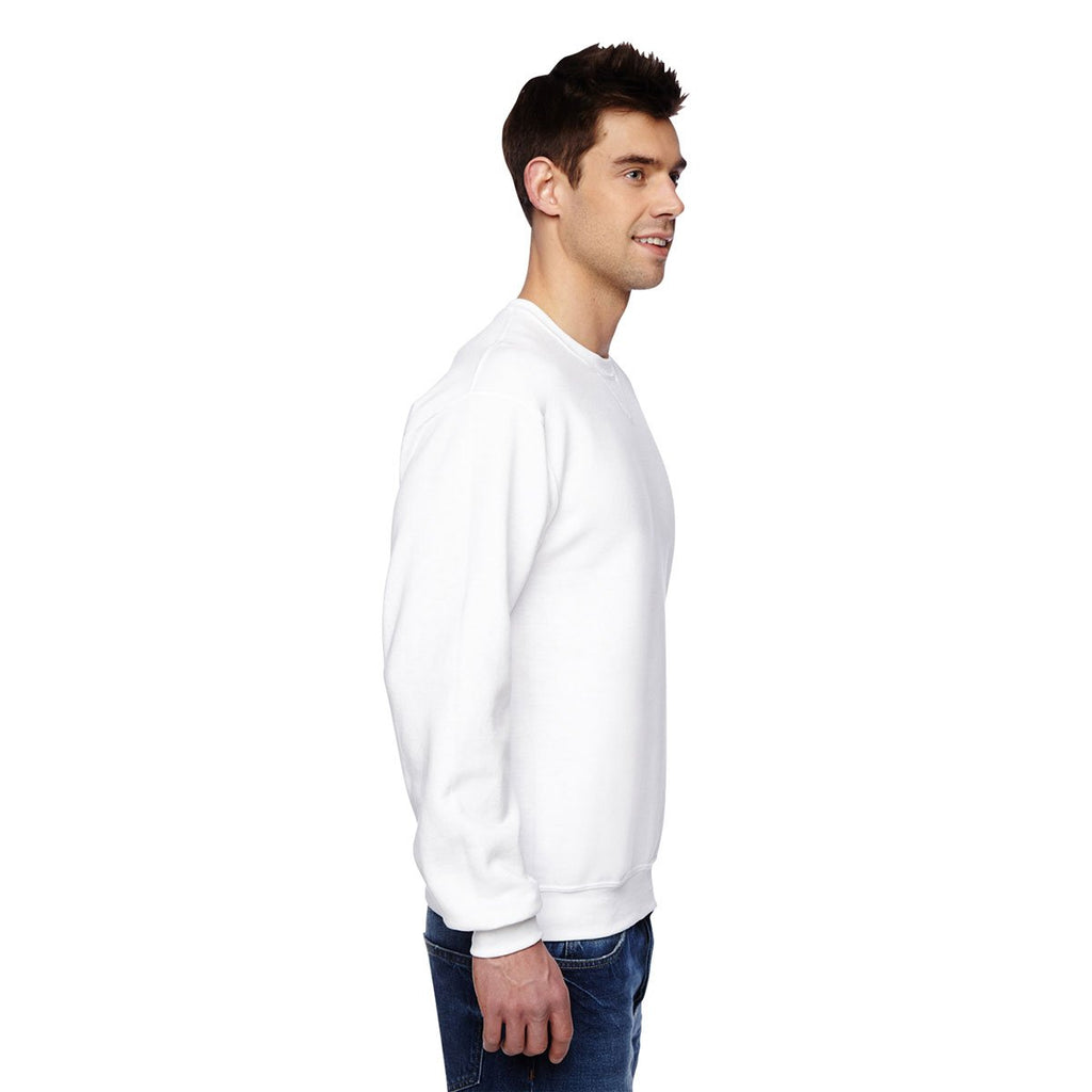 Fruit of the Loom Men's White 7.2 oz. SofSpun Crewneck Sweatshirt