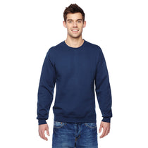 Fruit of the Loom Men's J Navy 7.2 oz. SofSpun Crewneck Sweatshirt