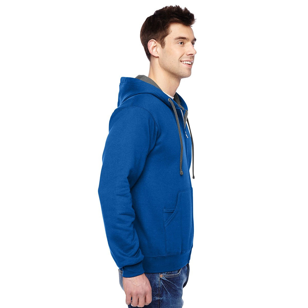 Fruit of the Loom Men's Royal 7.2 oz SofSpun Full-Zip Hooded Sweatshirt