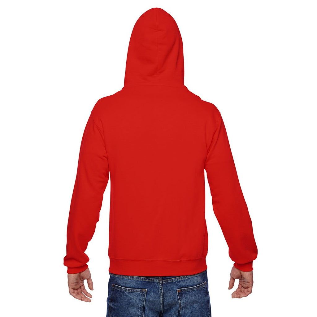 Fruit of the Loom Men's Fiery Red 7.2 oz SofSpun Full-Zip Hooded Sweatshirt