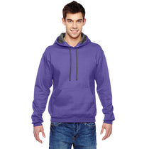 Fruit of the Loom Men's Purple 7.2 oz. SofSpun Hooded Sweatshirt