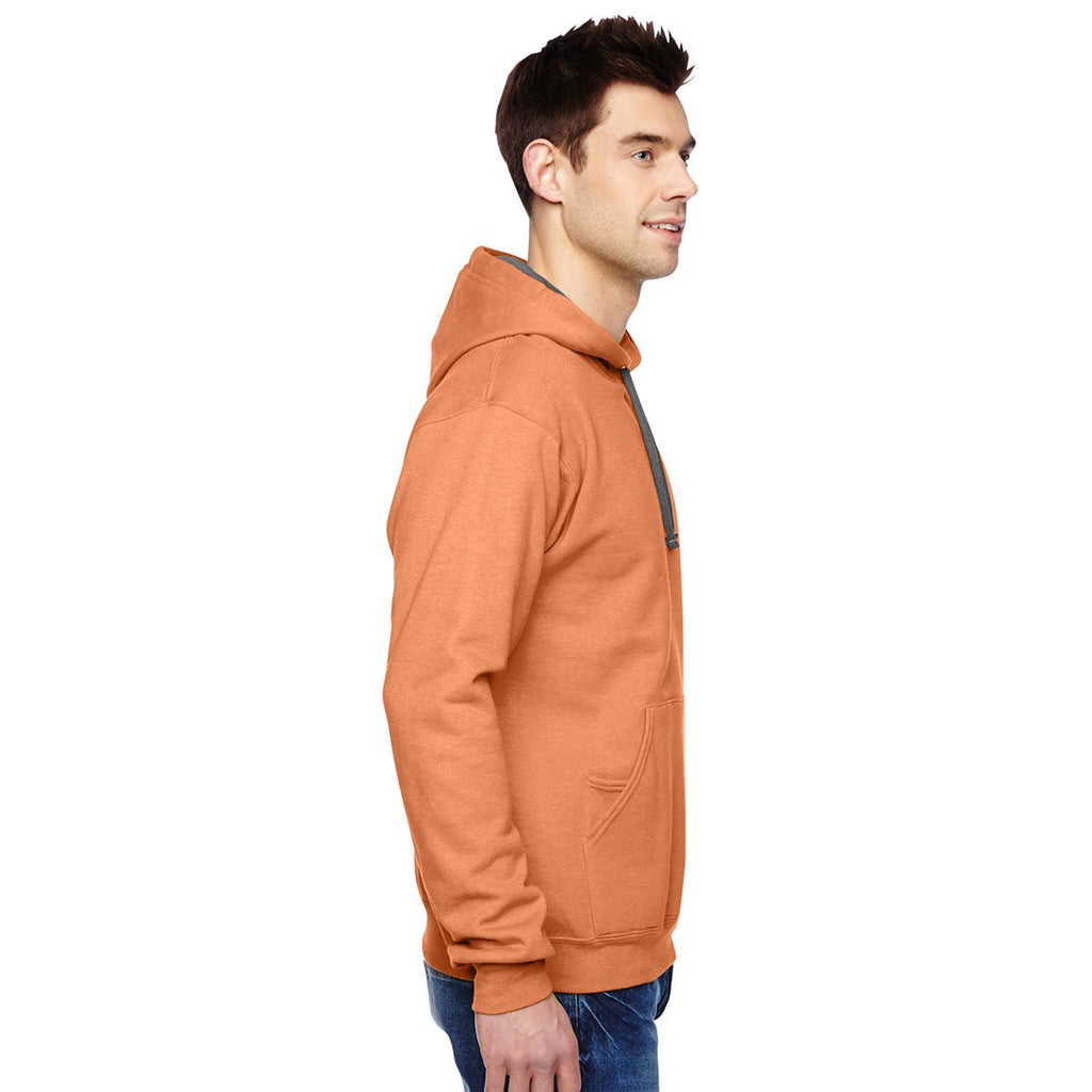 Fruit of the Loom Men's Orange Sherbet 7.2 oz. SofSpun Hooded Sweatshirt