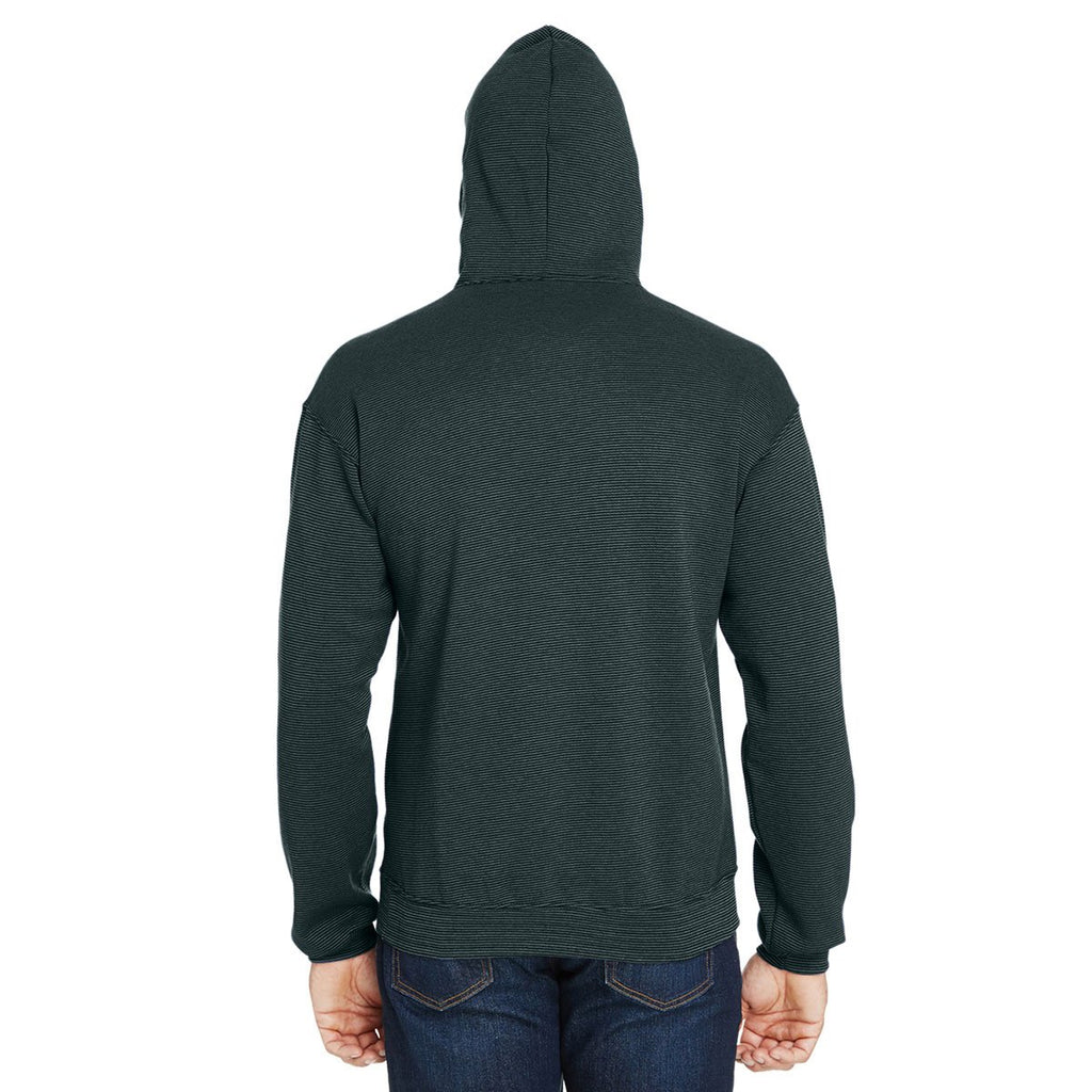 Fruit of the Loom Men's Midnight Stripe 7.2 oz. SofSpun Striped Hooded Sweatshirt