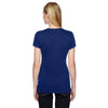Fruit of the Loom Women's Admiral Blue 4.7 oz. Sofspun Jersey Junior V-Neck T-Shirt
