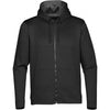 Stormtech Men's Black/Oxford Grey Melange Atlantis Full Zip Fleece Hoody