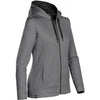 Stormtech Women's Oxford Grey Melange/Black Atlantis Full Zip Fleece Hoody