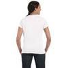 Hanes Women's White 4.5 oz. 100% Ringspun Cotton nano-T T-Shirt