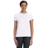 Hanes Women's White 4.5 oz. 100% Ringspun Cotton nano-T T-Shirt