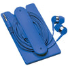 Bullet Royal Blue Silicone Card Wallet and Wired Earbuds