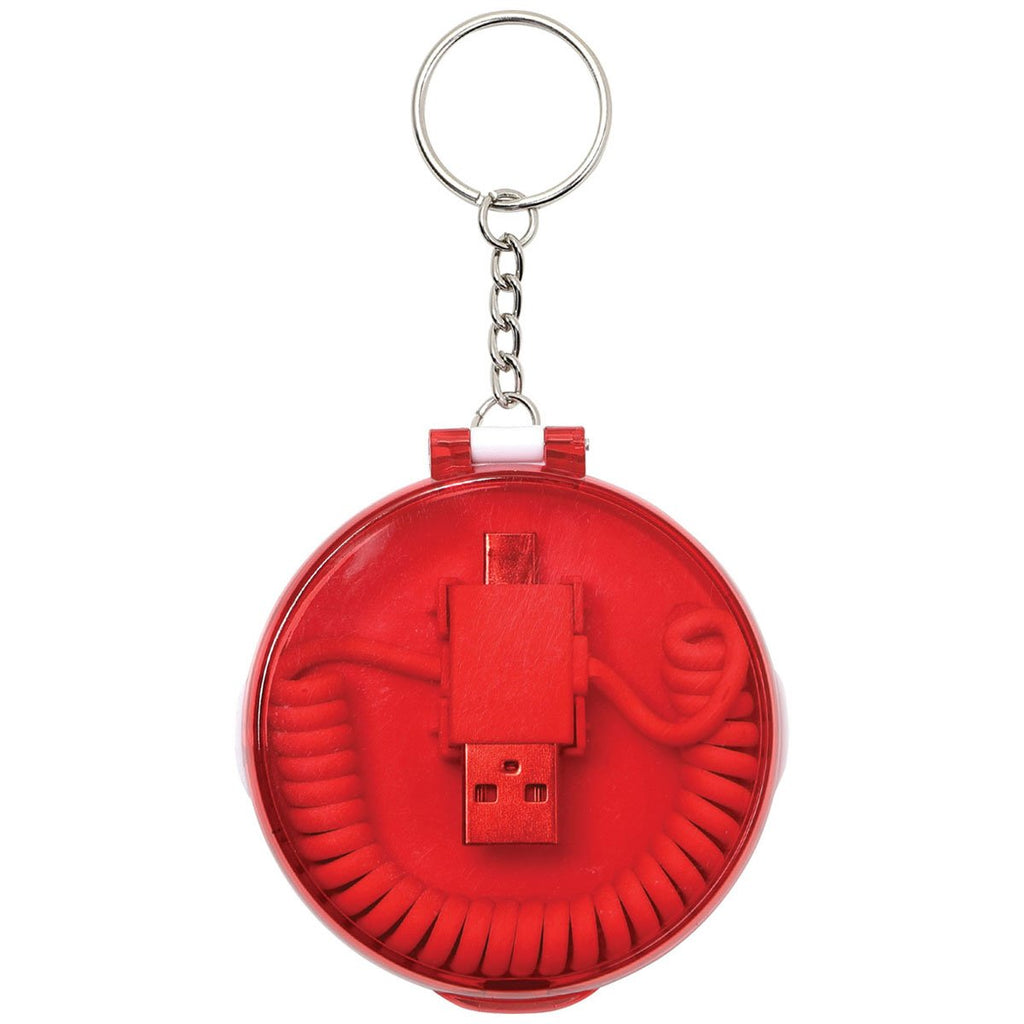 Bullet Translucent Red Cirque 3-in-1 Charging Cable Case