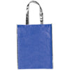 Bullet Blue/Silver Crossweave Non-Woven Tote