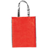 Bullet Red/Silver Crossweave Non-Woven Tote