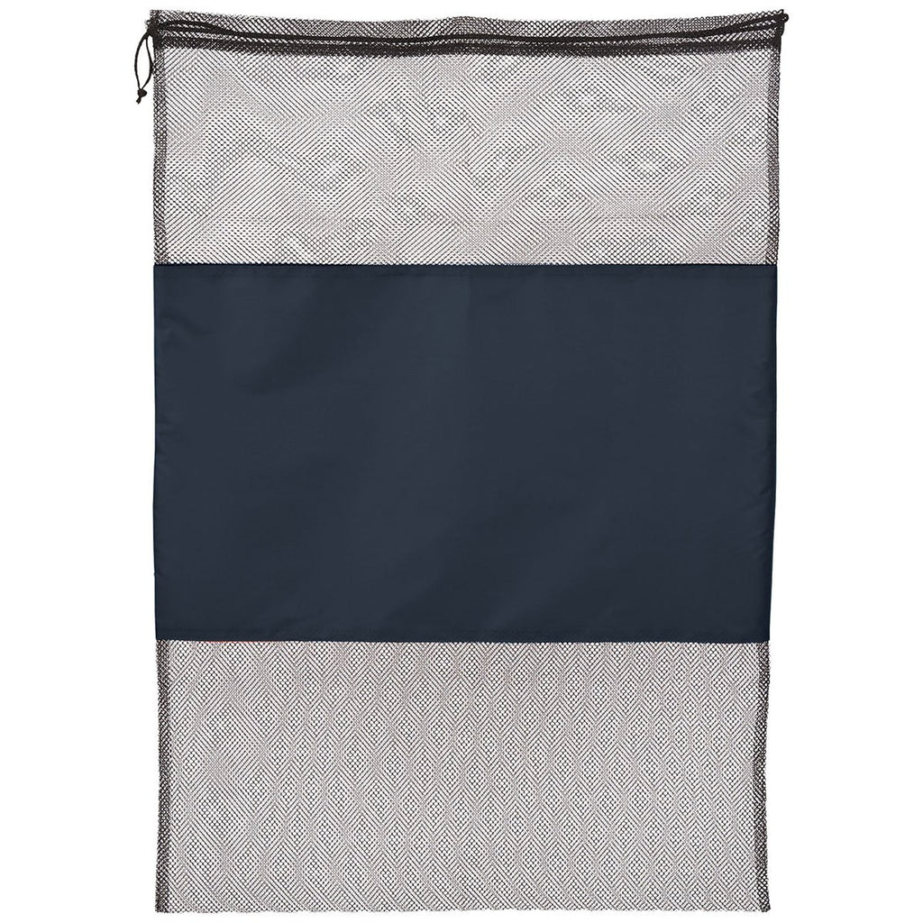 Bullet Navy Blue Mesh Laundry Cinch Bag