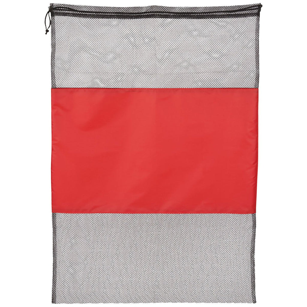 Bullet Red Mesh Laundry Cinch Bag