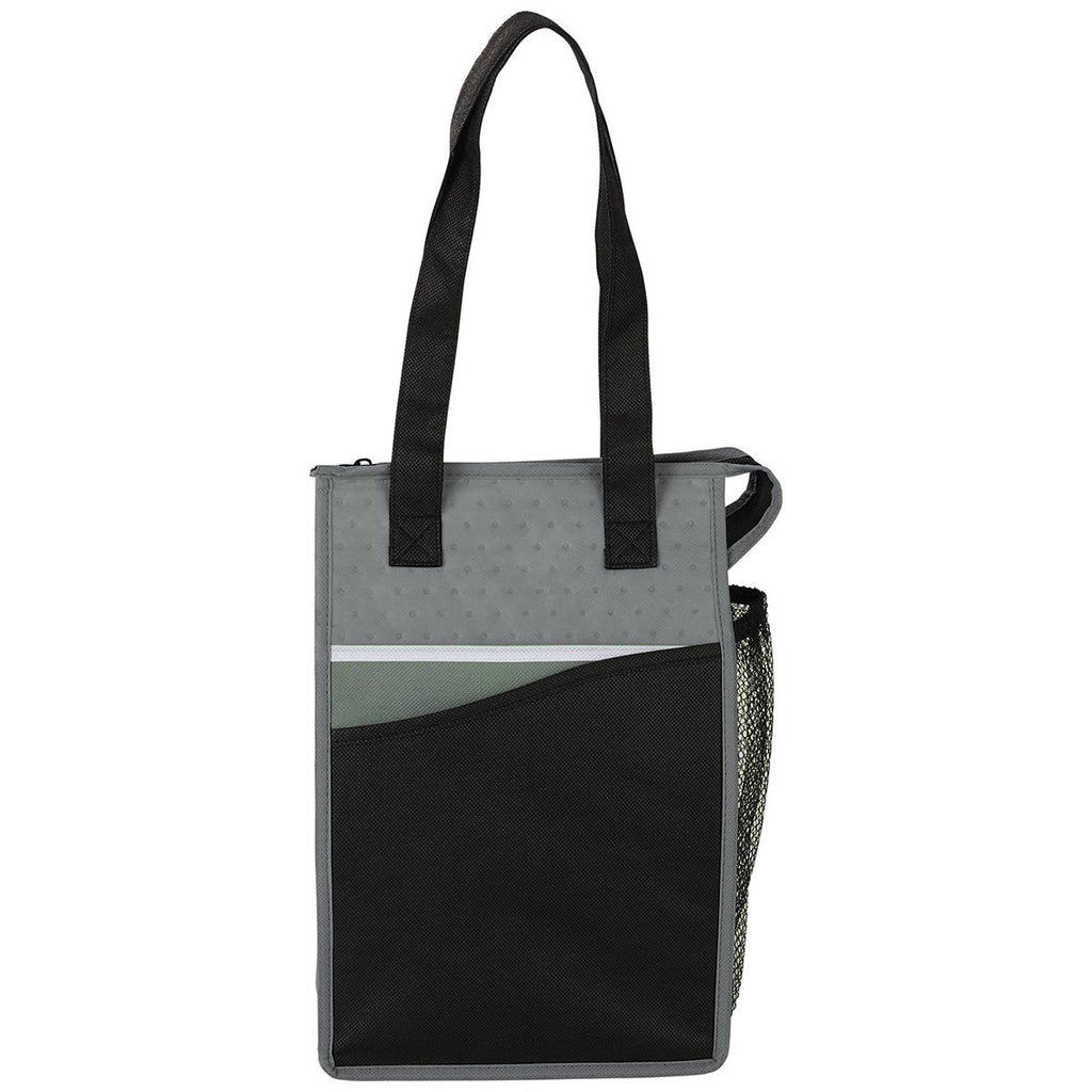 Bullet Grey Zippered Non-Woven Lunch Cooler