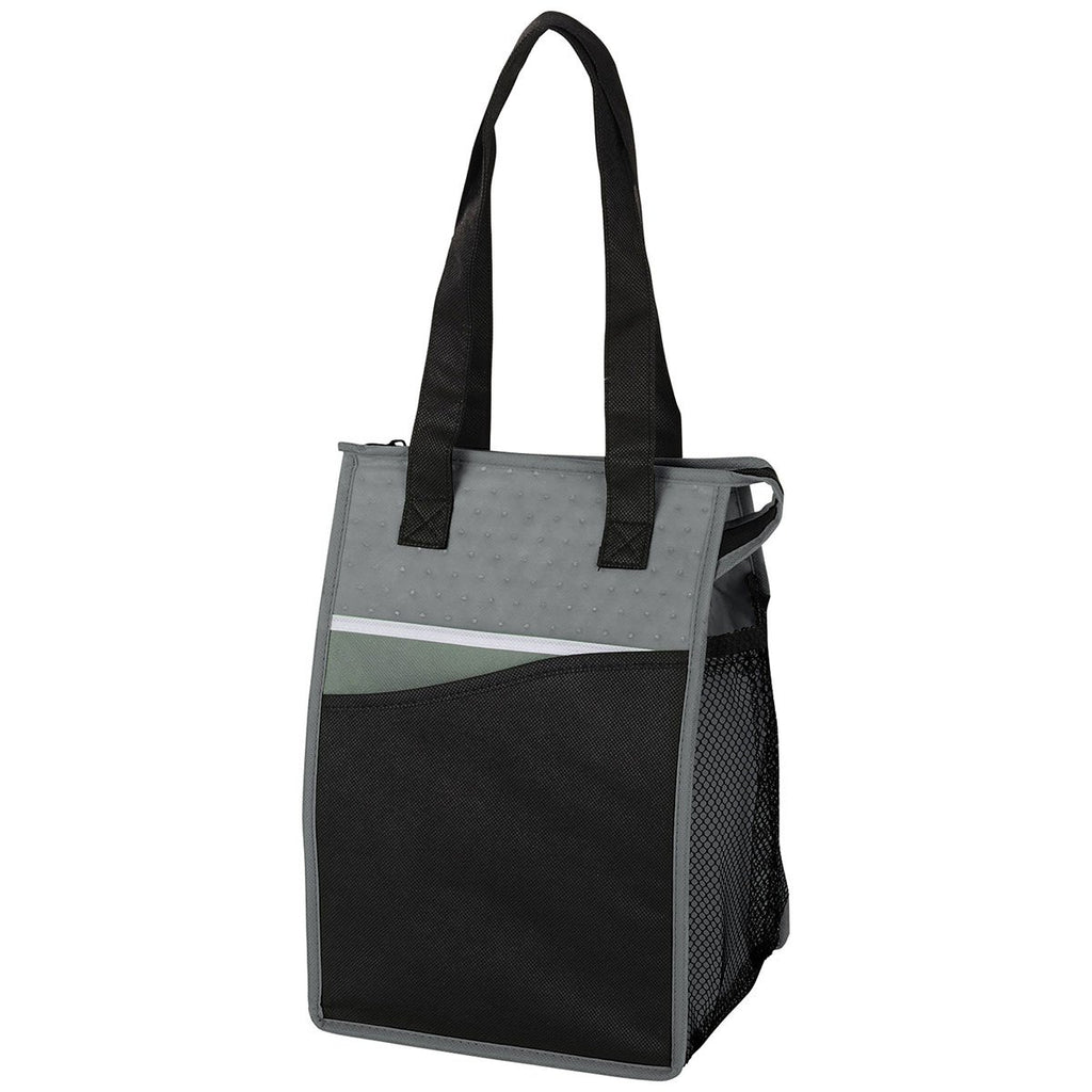 Bullet Grey Zippered Non-Woven Lunch Cooler