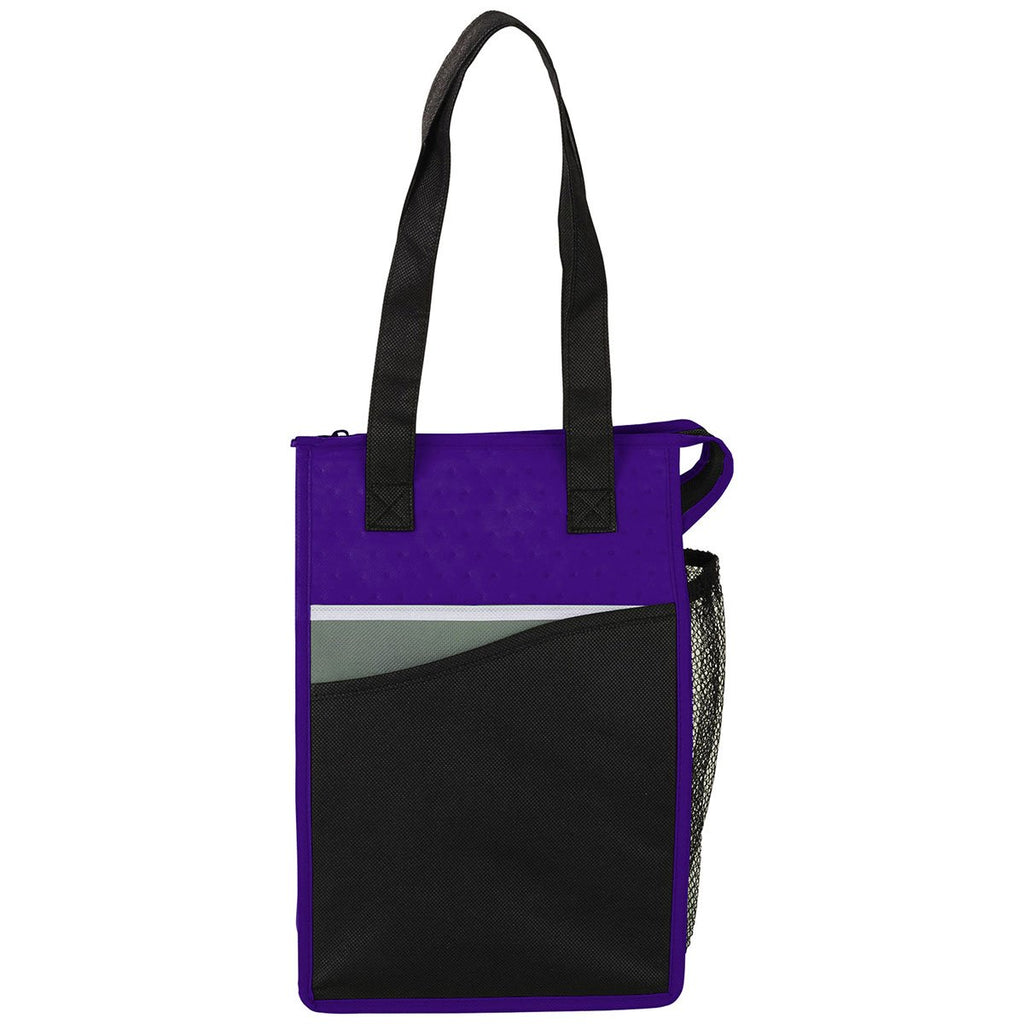 Bullet Purple Zippered Non-Woven Lunch Cooler