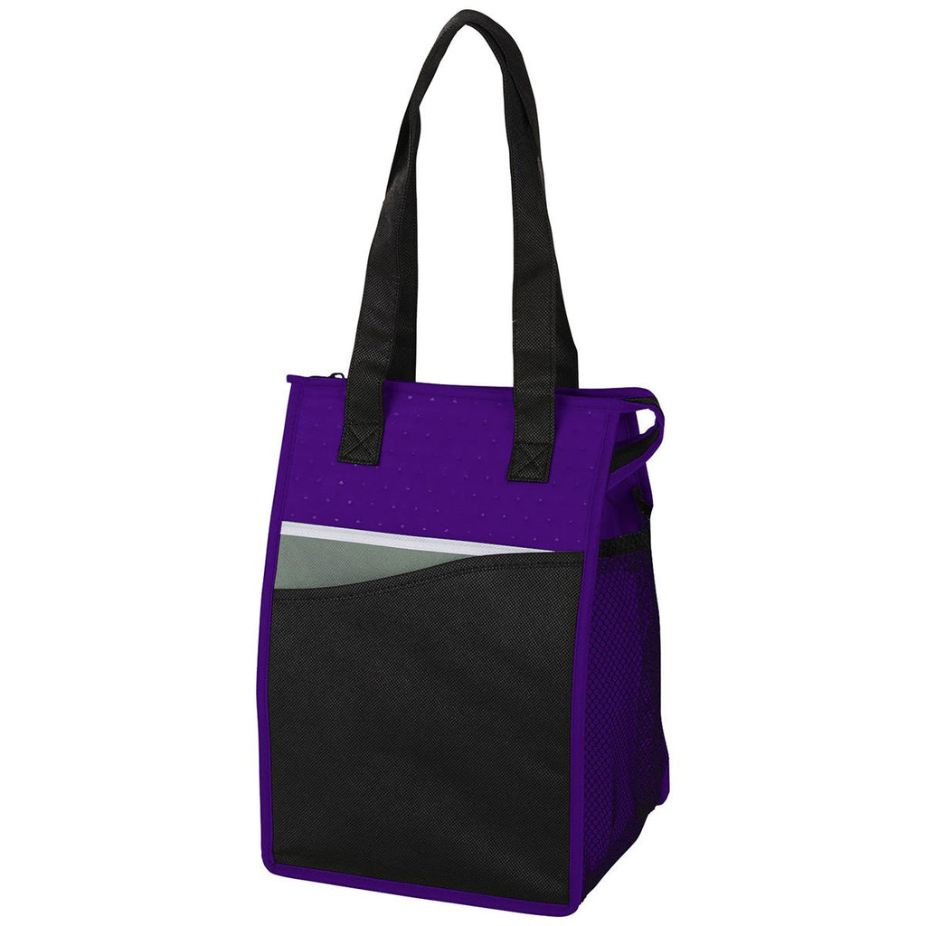 Bullet Purple Zippered Non-Woven Lunch Cooler